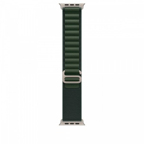 Opaska Alpine w kolorze ciemnozielonym do koperty 49 mm - rozmiar M - elementy z tytanu w kolorze naturalnym Opaska Alpine w kolorze ciemnozielonym do koperty 49 mm - rozmiar M - elementy z tytanu w kolorze naturalnym
