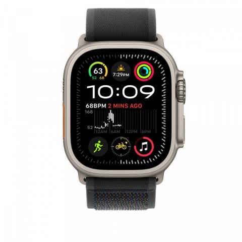 Opaska Trail w kolorze czarnym do koperty 49 mm - rozmiar S/M - elementy z tytanu w kolorze naturalnym