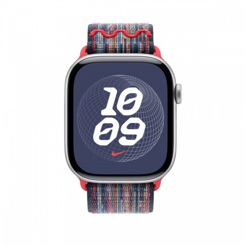 Opaska sportowa Nike w kolorze niebieskim/czerwonym do koperty 46 mm