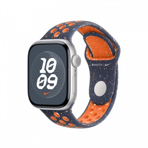 Pasek sportowy Nike w kolorze błękitnego płomienia do koperty 40 mm - rozmiar S/M Pasek sportowy Nike w kolorze błękitnego płomienia do koperty 40 mm - rozmiar S/M