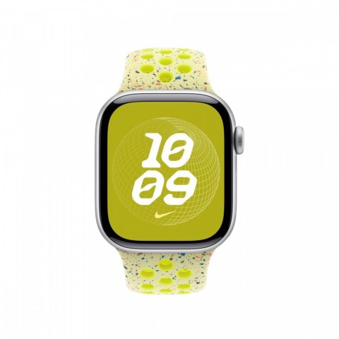 Pasek sportowy Nike w kolorze promiennym zielonożółtym do koperty 40 mm - rozmiar S/M