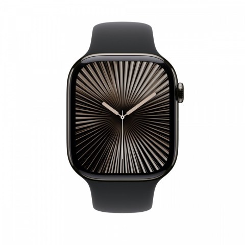 Pasek sportowy w kolorze czarnym do koperty 46 mm - rozmiar M/L