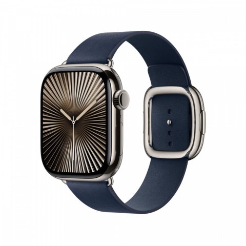 Pasek w kolorze głębinowego błękitu z klamrą nowoczesną do koperty 42 mm - rozmiar L Pasek w kolorze głębinowego błękitu z klamrą nowoczesną do koperty 42 mm - rozmiar L