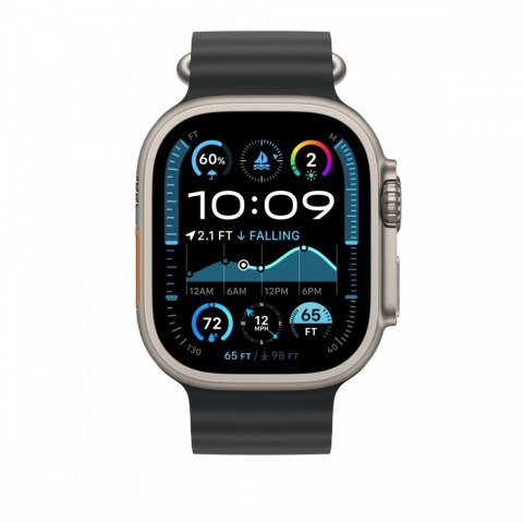 Przedłużka do paska Ocean w kolorze czarnym do koperty 49 mm - elementy z tytanu w kolorze naturalnym