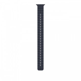 Przedłużka do paska Ocean w kolorze granatu do koperty 49 mm - elementy z tytanu w kolorze naturalnym