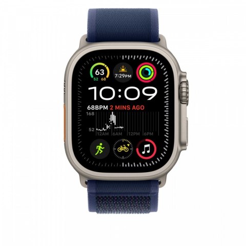 Opaska Trail w kolorze niebieskim do koperty 49 mm - rozmiar M/L - elementy z tytanu w kolorze naturalnym