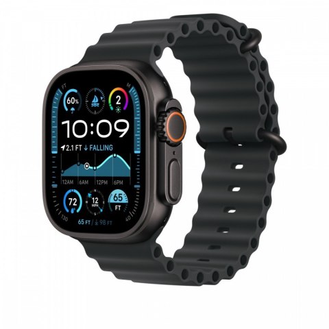 Pasek Ocean w kolorze czarnym do koperty 49 mm - elementy z tytanu w kolorze czarnym Pasek Ocean w kolorze czarnym do koperty 49 mm - elementy z tytanu w kolorze czarnym