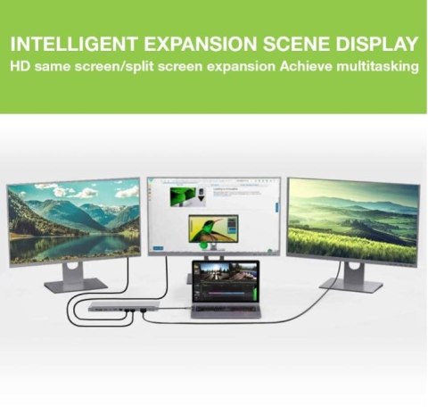 Stacja dokująca notebook USB-C na HDMI/DP/VGA/USB-A/RJ45/SD/USB-C PD