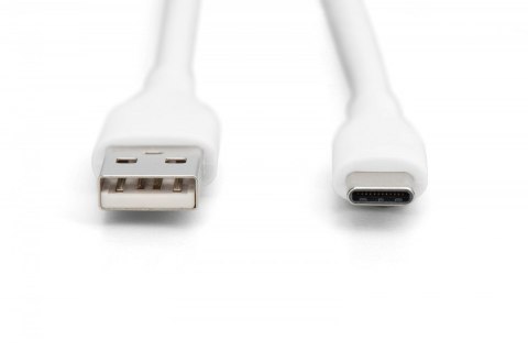 Kabel połączeniowy silikonowy USB-A - USB-C, USB 2.0 60W, 2m Biały