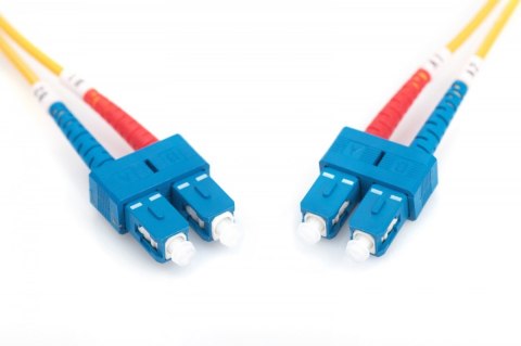 Patch cord światłowodowy FO SC-SC SM 9/125 OS2 duplex LSOH 3m, Żółty Patch cord światłowodowy FO SC-SC SM 9/125 OS2 duplex LSOH 3m, Żółty