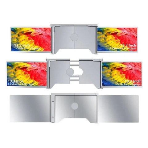 Przenośne monitory do laptopa Smart Life S300 13,3 cala, 2 monitory IPS, 1080p Full HD