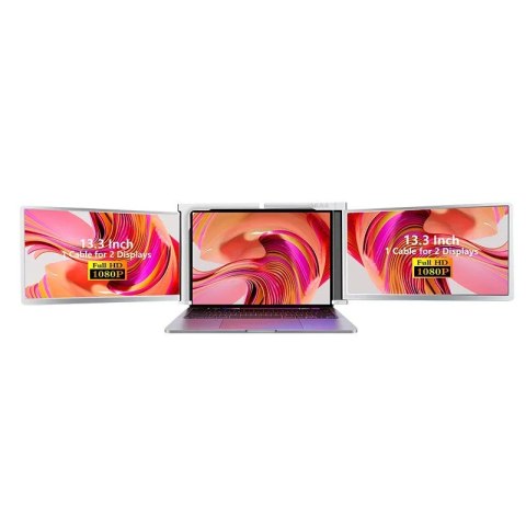 Przenośne monitory do laptopa Smart Life S300 13,3 cala, 2 monitory IPS, 1080p Full HD