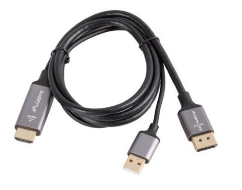 Kabel HDMI(M)-Displayport(M) 1M 4K czarny