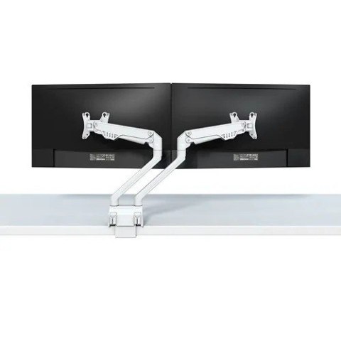 Uchwyt biurkowy FPMA-D750DWHITE2 na 2 ekrany 10-32 cali 75x75-100x100 2-8kg h:20-51cm PIVOT 180 stopni