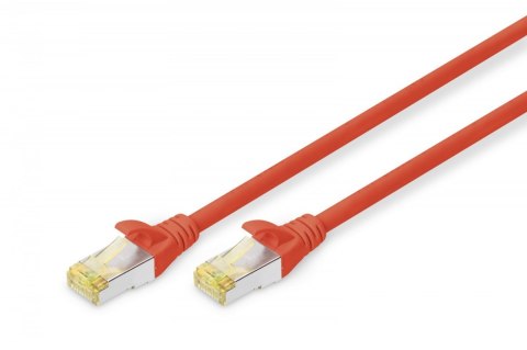 Patch cord S/FTP kat.6A LSOH 0,5m Czerwony