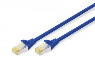Patch cord S/FTP kat.6A LSOH 0,5m Niebieski