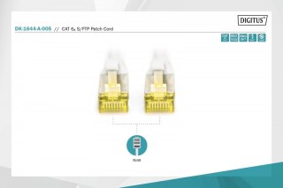 Patch cord S/FTP kat.6A LSOH 0,5m Szary