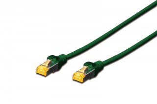 Patch cord S/FTP kat.6A LSOH 1m Zielony