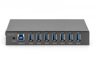 Hub/Koncentrator przemysłowy 7-portowy USB 3.0 SuperSpeed aktywny, metalowa konstrukcja, szyna DIN