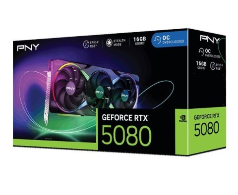 Karta graficzna GeForce RTX 5080 OC ARGB 3F 16GB 256-bit 960GB/s Karta graficzna GeForce RTX 5080 OC ARGB 3F 16GB 256-bit 960GB/s
