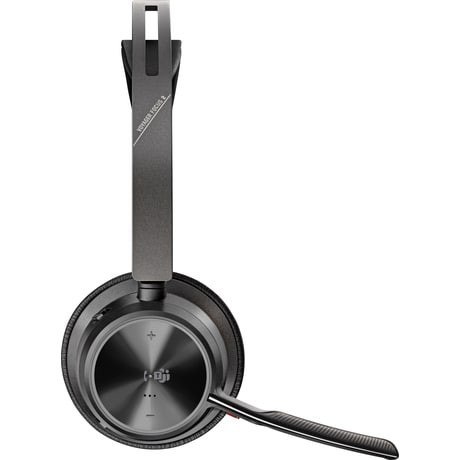 Zestaw słuchawkowy Voyager Focus 2 certyfikatem Microsoft Teams USB-C-C z podstawką ładującą, przejściówka USB-C/A 9T9J6AA
