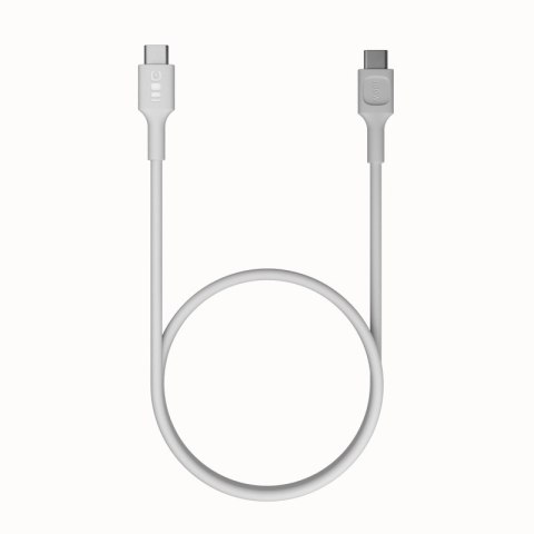 Kabel USB-C-USB-C PowerFlex 100W silikonowy 0.3m biały