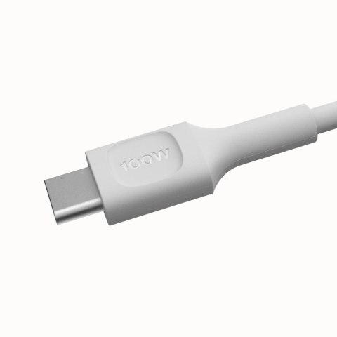 Kabel USB-C-USB-C PowerFlex 100W silikonowy 0.3m biały