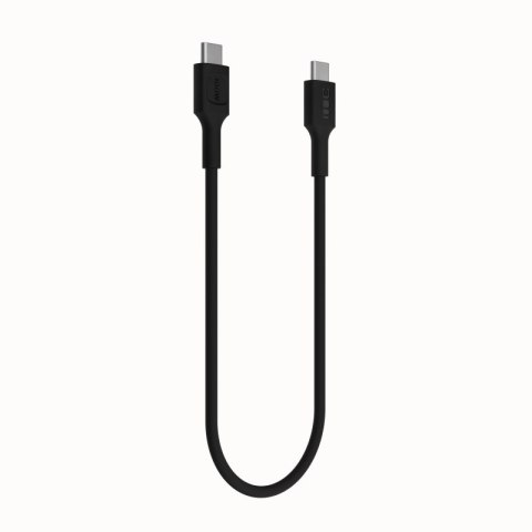 Kabel USB-C-USB-C PowerFlex 100W silikonowy 0.3m czarny Kabel USB-C-USB-C PowerFlex 100W silikonowy 0.3m czarny