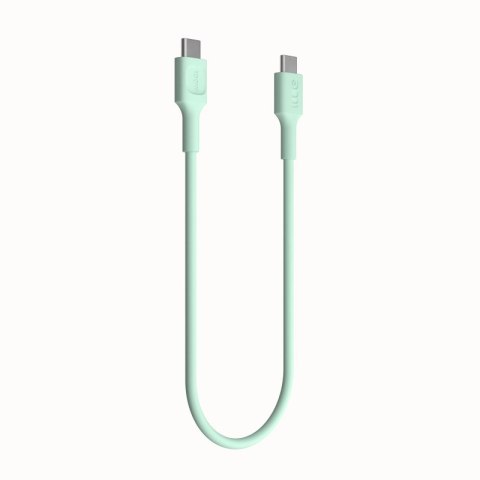 Kabel USB-C-USB-C PowerFlex 100W silikonowy 0.3m zielony