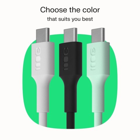 Kabel USB-C-USB-C PowerFlex 100W silikonowy 2m czarny Kabel USB-C-USB-C PowerFlex 100W silikonowy 2m czarny