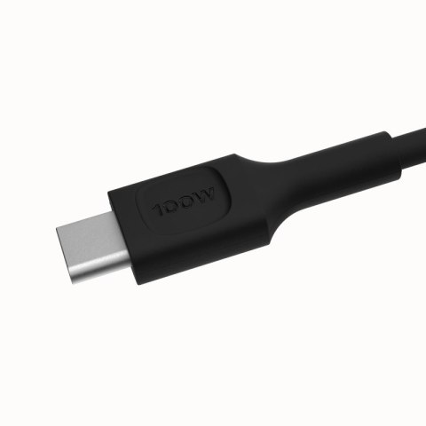 Kabel USB-C-USB-C PowerFlex 100W silikonowy 2m czarny Kabel USB-C-USB-C PowerFlex 100W silikonowy 2m czarny