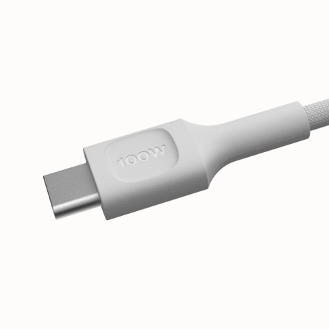 Kabel USB-C-USB-C PowerStream 100W oplot 0,3m biały Kabel USB-C-USB-C PowerStream 100W oplot 0,3m biały