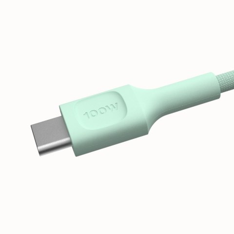 Kabel USB-C-USB-C PowerStream 100W oplot 0.3m zielony