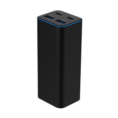 Ładowarka uniwersalna 100W GaN 2xUSB-A 2xUSB-C szybkie ładowanie czarna