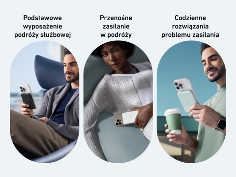 Powerbank indukcyjny MagGo 10000mAh biały Powerbank indukcyjny MagGo 10000mAh biały