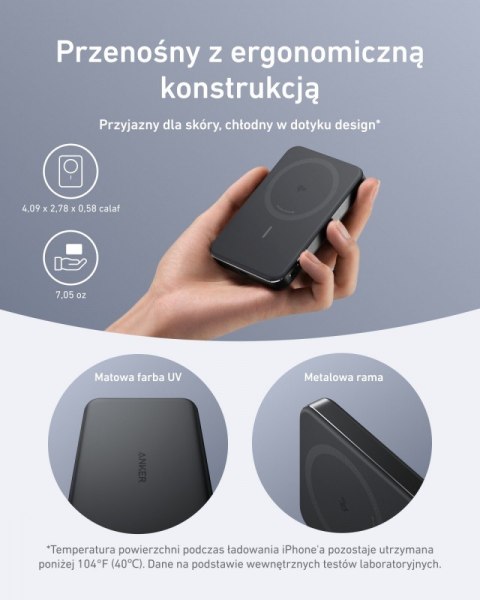Powerbank indukcyjny MagGo 10000mAh czarny Powerbank indukcyjny MagGo 10000mAh czarny