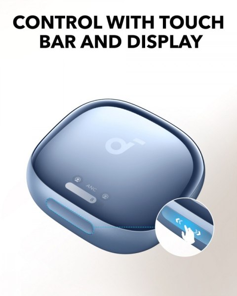 Słuchawki bezprzewodowe Soundcore Liberty 4 PRO Bluetooth błyszczący błękit