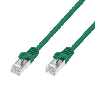 Patchcord kat.7 S/FTP 20G miedź kabel sieciowy skrętka 0.5m zielony