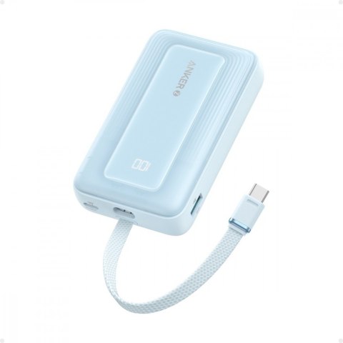 Powerbank ZOLO 10000mAh 30W wbudowany kabel USB-C, niebieski Powerbank ZOLO 10000mAh 30W wbudowany kabel USB-C, niebieski