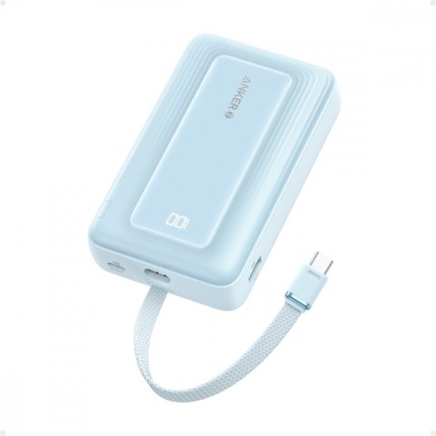 Powerbank ZOLO 20000mAh 30W wbudowany kabel USB-C, niebieski