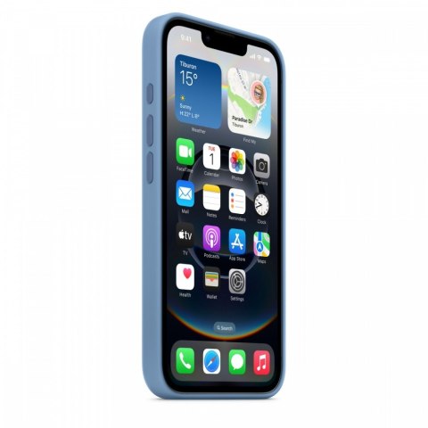 Etui silikonowe do iPhonea 16e - zimowy błękit