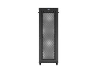 Szafa instalacyjna rack stojąca 19 cali 47U 800x800 drzwi perforowane LCD czarna (Flat pack)