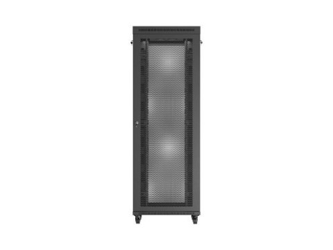 Szafa instalacyjna rack stojąca 19 cali 47U 800x800 drzwi perforowane LCD czarna (Flat pack)
