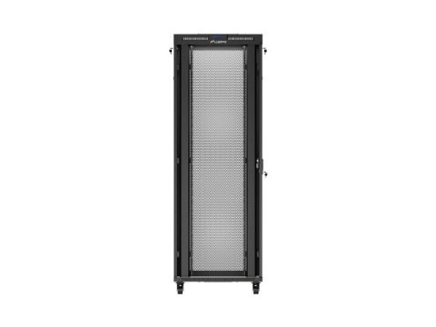Szafa instalacyjna rack stojąca 19 cali 47U 800x800 drzwi perforowane LCD czarna (Flat pack)