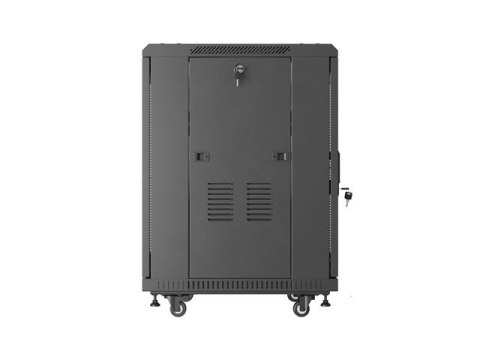 Szafa instalacyjna rack stojąca 19 cali 15U 600x600 drzwi perforowane czarna (Flat pack) Szafa instalacyjna rack stojąca 19 cali 15U 600x600 drzwi perforowane czarna (Flat pack)