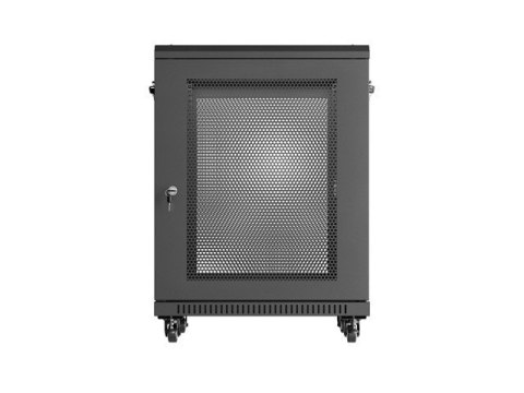 Szafa instalacyjna rack stojąca 19 cali 15U 600x600 drzwi perforowane czarna (Flat pack) Szafa instalacyjna rack stojąca 19 cali 15U 600x600 drzwi perforowane czarna (Flat pack)