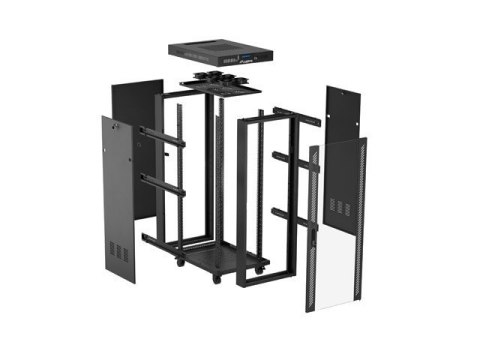 Szafa instalacyjna rack stojąca 19 cali 32U 600x1000 drzwi przeszklone LCD czarna (Flat pack) Szafa instalacyjna rack stojąca 19 cali 32U 600x1000 drzwi przeszklone LCD czarna (Flat pack)