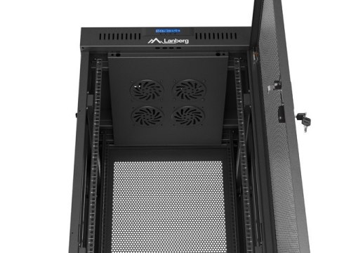 Szafa instalacyjna rack stojąca 19 cali 32U 600x600 drzwi perforowane LCD czarna (Flat pack) Szafa instalacyjna rack stojąca 19 cali 32U 600x600 drzwi perforowane LCD czarna (Flat pack)