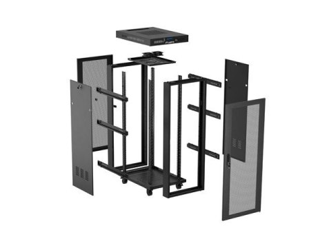 Szafa instalacyjna rack stojąca 19 cali 32U 600x600 drzwi perforowane LCD czarna (Flat pack) Szafa instalacyjna rack stojąca 19 cali 32U 600x600 drzwi perforowane LCD czarna (Flat pack)