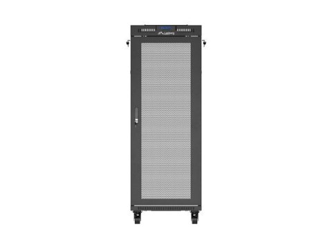Szafa instalacyjna rack stojąca 19 cali 32U 600x800 drzwi perforowane LCD czarna (Flat pack) Szafa instalacyjna rack stojąca 19 cali 32U 600x800 drzwi perforowane LCD czarna (Flat pack)